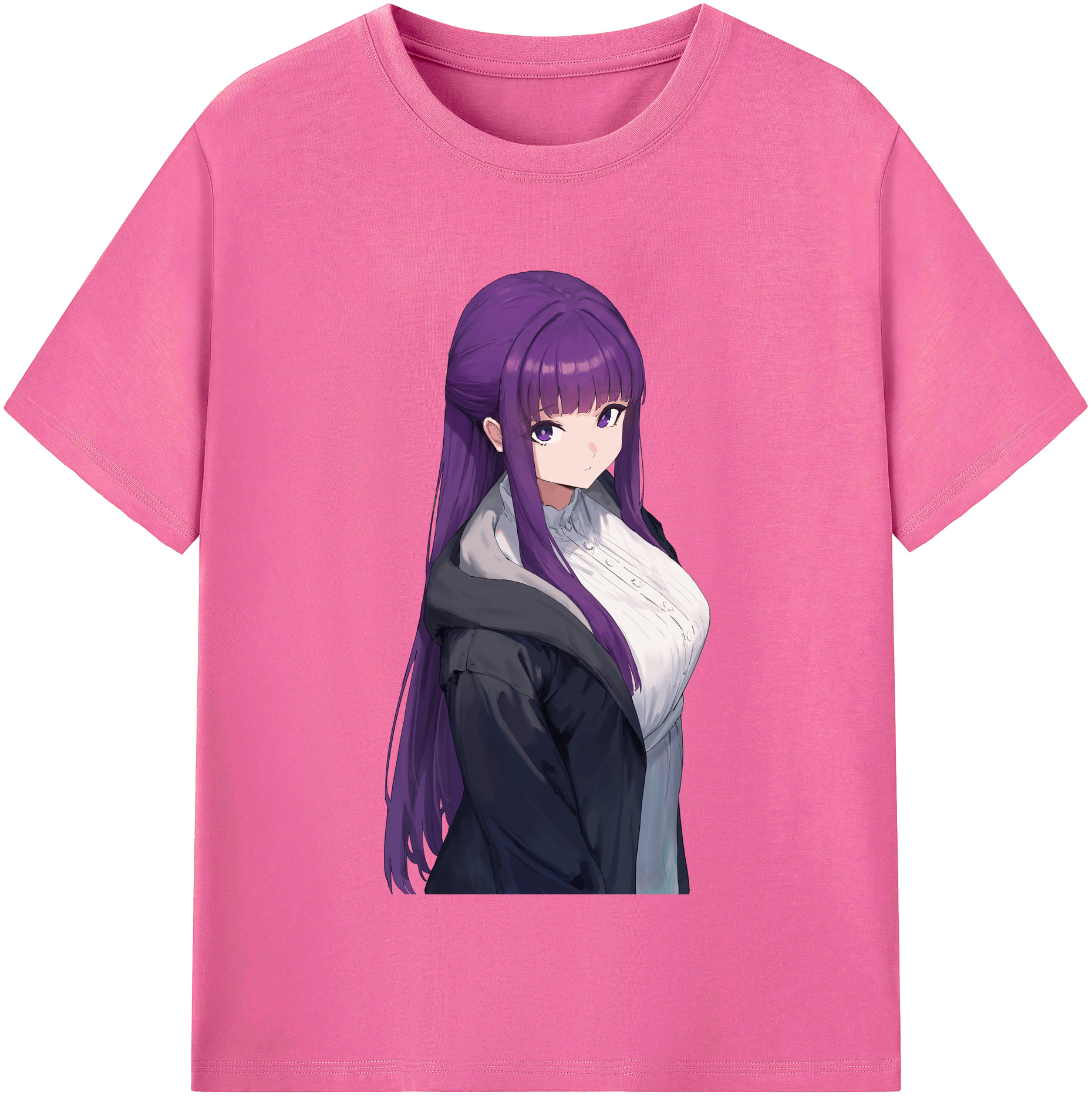 （画像用） 葬送のフリーレン Frieren レディースカジュアルプリントTシャツ（綿100％）